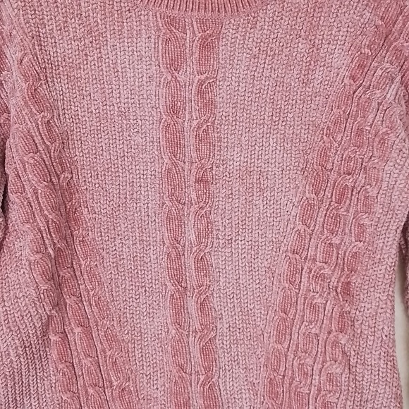 Pallette Plush Chunky knit Sweater Size Medium in Pink - Picture 8 of 9